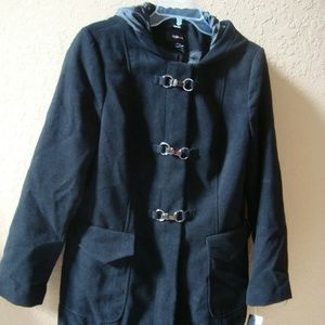 Style & Co STRETCH Black New Womens Hooded Jacket